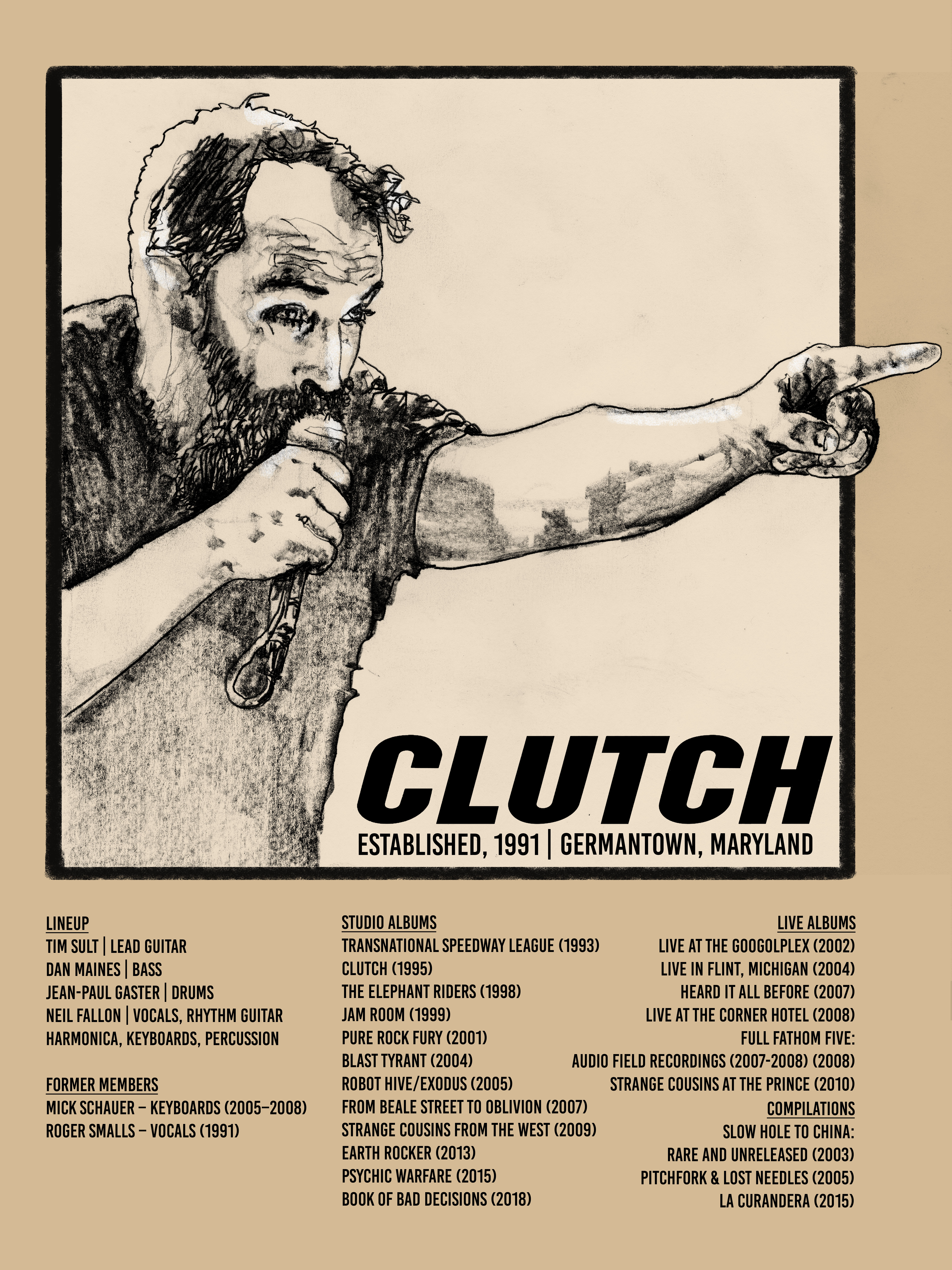 CLUTCH Discography Poster